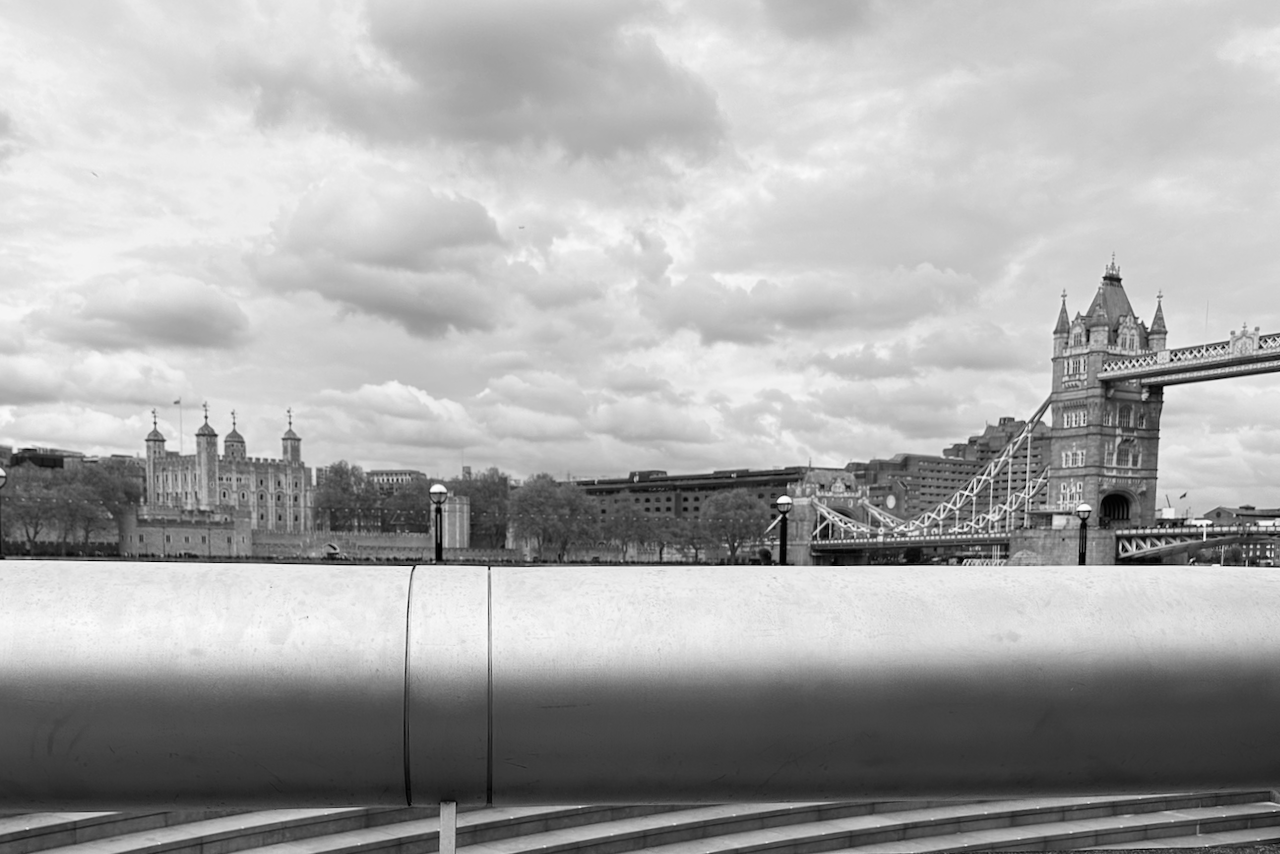 Looking towards the Tower of London and Tower Bridge from the More London development